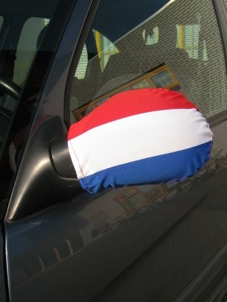 Autospiegel hoezen set van 2 stuks met de Nederlandse vlag