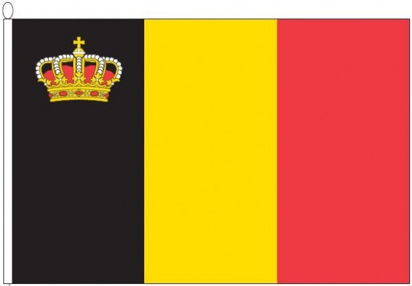 Belgische vlag met kroon 30x45cm