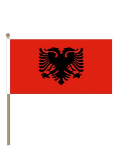 Zwaaivlag Albanie 15x22,5cm | stof