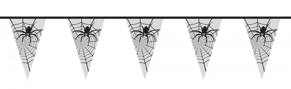 Halloween vlaggenlijn spinnenweb 6m