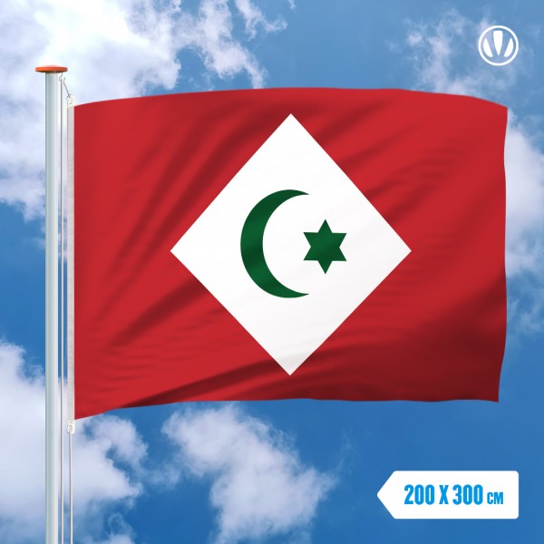 Grote Mastvlag Rif Republiek 200x300 cm