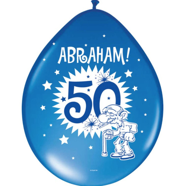 Ballonnen 50 Jaar Knalfeest Abraham - 8 stuks