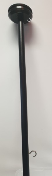 Zwarte vlaggenstok 80cm
