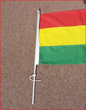 Vlaggenstok voor op de tent tentvlaggenstok Aluminium 50cm voor vlag 30x45cm