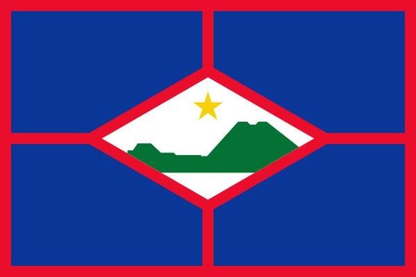 Vlag Sint Eustatius 150x225cm mastvlag
