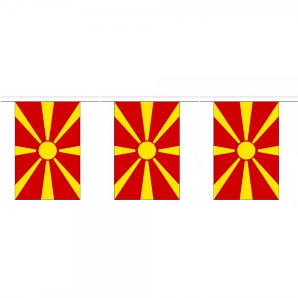 Vlaggenlijn Macedonie - 3 meter | Stof