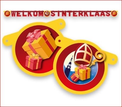 Feestversiering welkom Sinterklaas letterslinger 3m