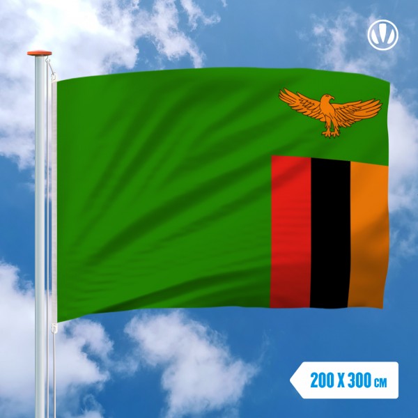Grote Mastvlag Zambia 200x300