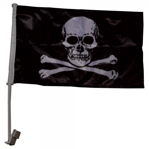 Autovlag Piraten Luxe 30x45cm Vlaggenclub