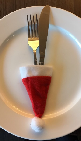 Kerstmutsje bestekhouder