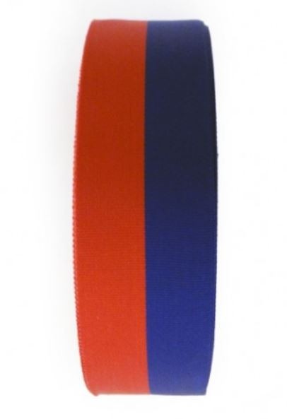 blauw/rood lint voor cadeau of medailles 25mm