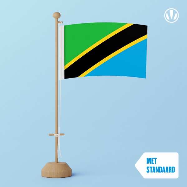 Tafelvlag Tanzania met standaard