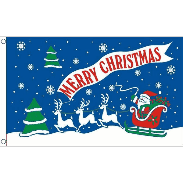 Kerstvlag-90x150-MerryChristmas