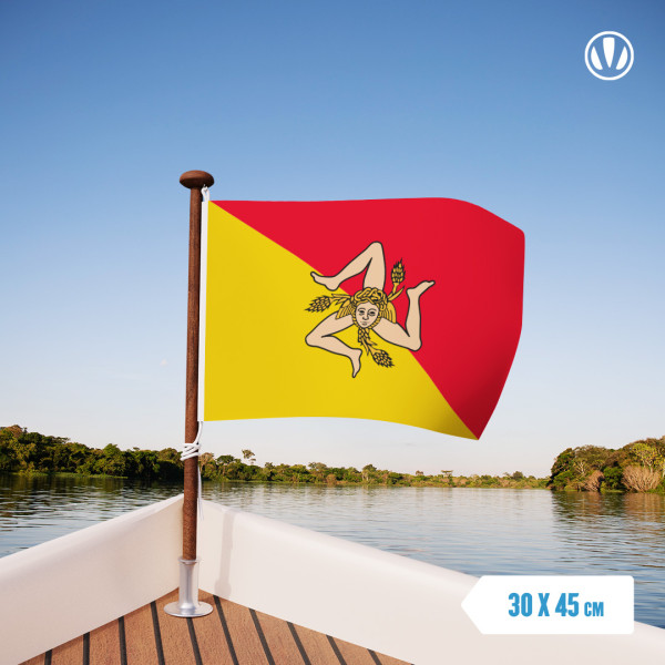 Siciliaanse vlag Sicilië 30x45cm gastenvlag