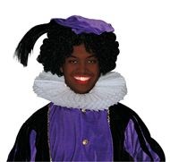 Zwarte Piet pruik luxe