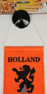 mini vlaghanger oranje holland auto 10x15cm
