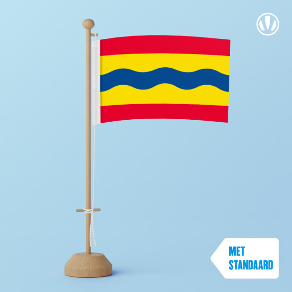 Tafelvlag Overijssel 10x15cm met standaard