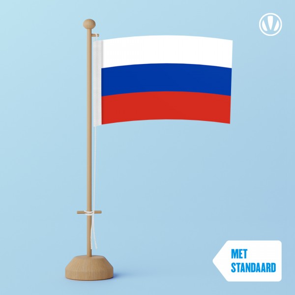 Tafelvlag Rusland met standaard