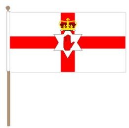 Zwaaivlag Noord-Ierland, Noord Ierse zwaaivlag 30x45cm, stoklengte 60cm