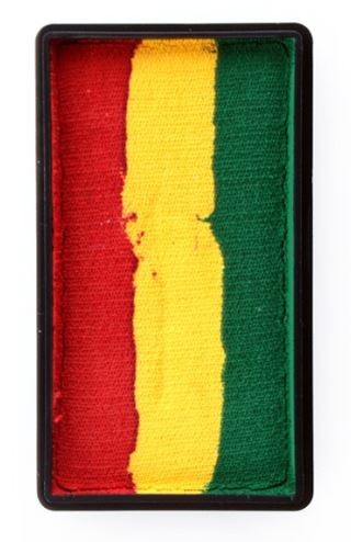 Schmink vlag carnaval Limburg rood/geel/groen 28g