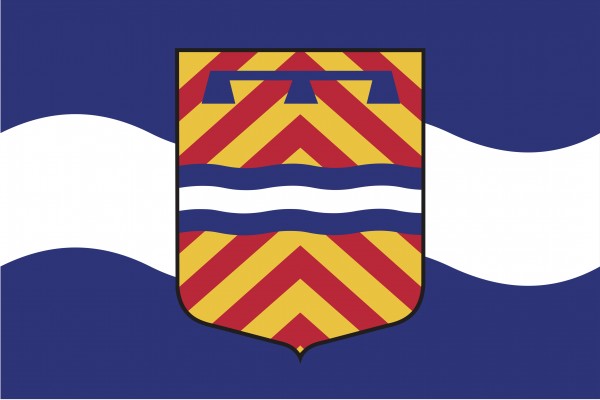 Vlag Maassluis met Wapen 120x180cm