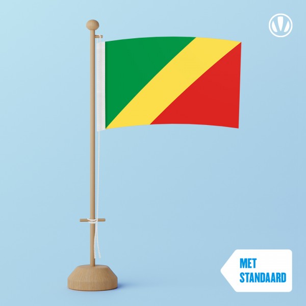 Tafelvlag Congo Brazzaville met standaard