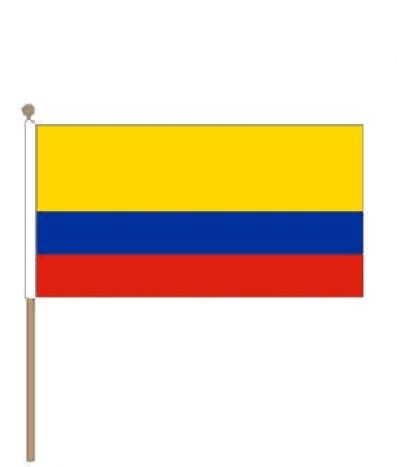 zwaaivlag Colombia 15x22,5cm met stoklengte van 30cm