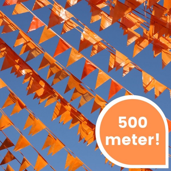 Oranje vlaggenlijn 500 meter
