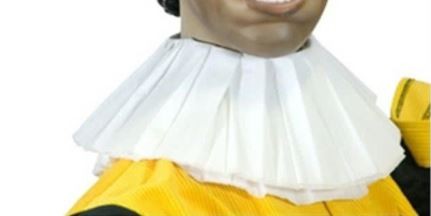 witte Pietenkraag van crepe papier