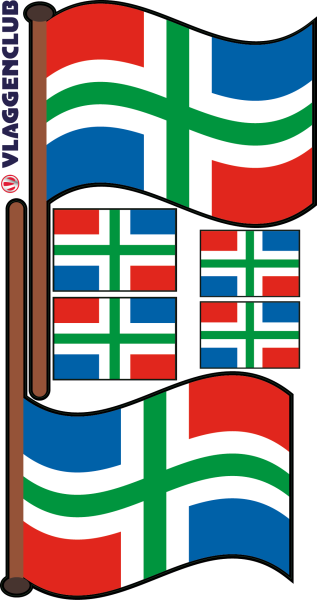 Auto stickers vlaggen Groningen