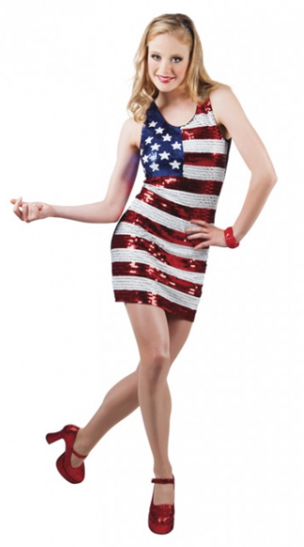 Jurk Amerikaanse vlag maat s/m