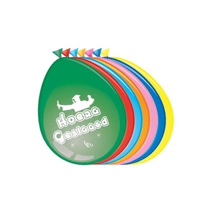 8 ballonnen Hoera Geslaagd square academic cap
