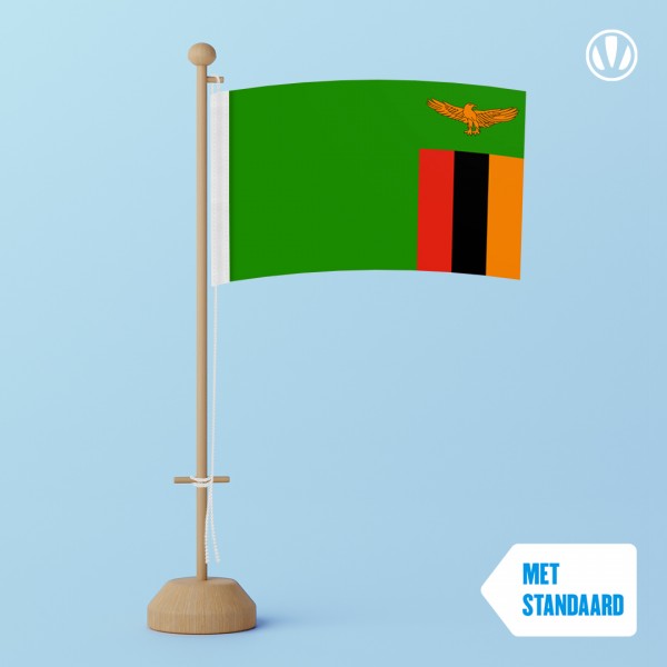 Tafelvlag Zambia met standaard