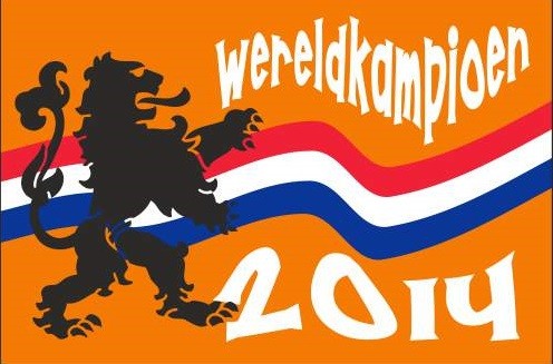 Kampioensvlag 2014 WK Oranje kampioen vlag 150x225cm