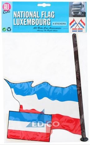 Stickers vlag Luxemburg, 4 stuks