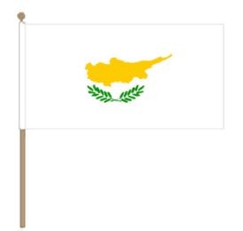 Zwaaivlag Cyprus, Cypriotische fanvlag 30x45cm, stoklengte 60cm