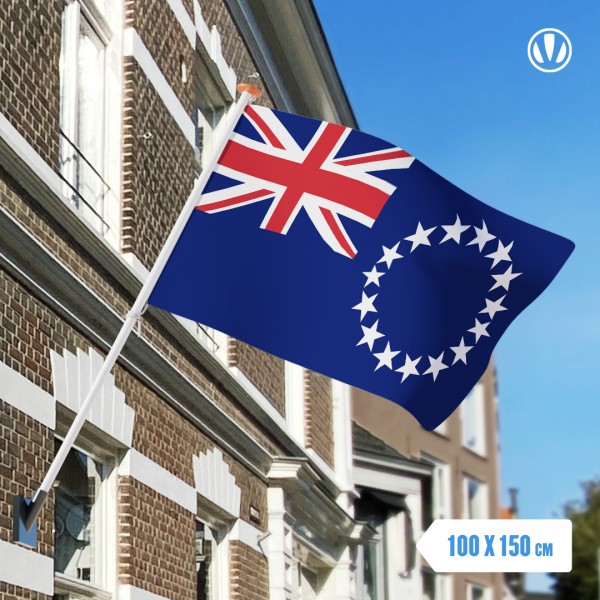 Vlag Cookeilanden 100x150