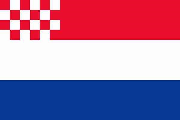 Nederlandse vlag met inzet Noord-Brabantse vlag 70x100cm