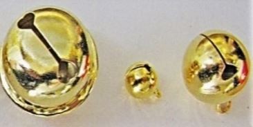 Gouden belletje, kerstbel, jingle bells 15x12mm (10 stuks)