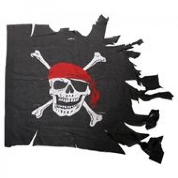 Piratenvlag gehavend Red Pirate