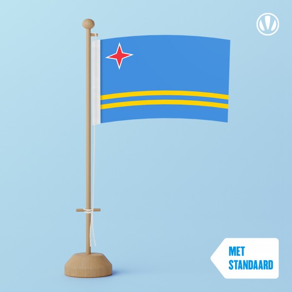 Tafelvlag Aruba met standaard