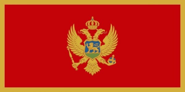 Montenegrijnse vlag, Montenegro 70x100cm
