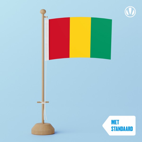 Tafelvlag Guinee met standaard