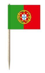 cocktail prikkers met Portugese vlag 50 stuks