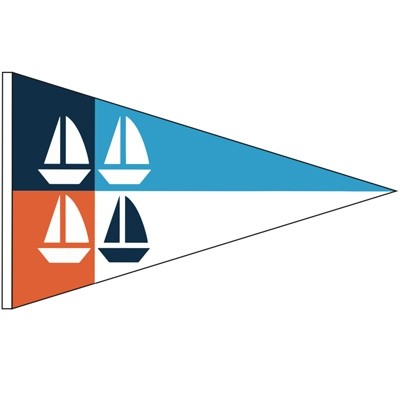 Puntvlag 20x30cm Zeilen voor Zeilers FB groep wimpel