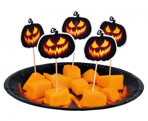 cocktailprikkers pompoen halloween pumpkin