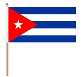 Zwaaivlag Cuba, Cubaanse fanvlag 30x45cm, stoklengte 60cm