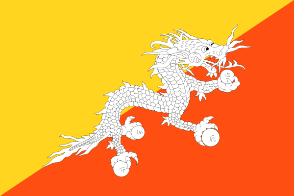 Vlag Bhutan 70x100cm