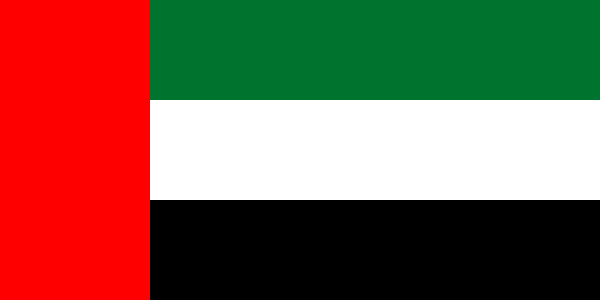 VAE vlaggen | vlag van de Verenigde Arabische Emiraten 30x45cm gastenvlag