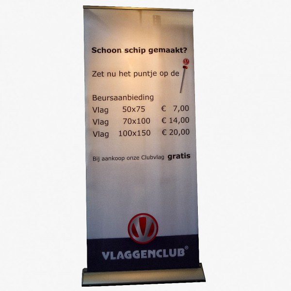 Roll-up banieren met uw reclame laten bedrukken